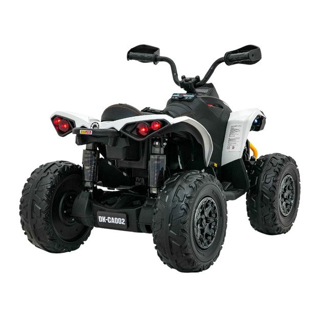 Vienvietis elektrinis keturratis vaikams Maverick ATV, baltas