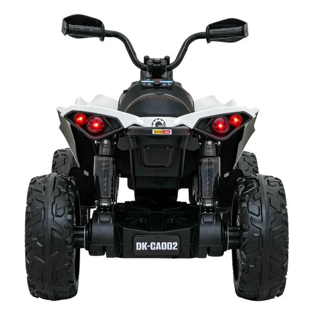Vienvietis elektrinis keturratis vaikams Maverick ATV, baltas