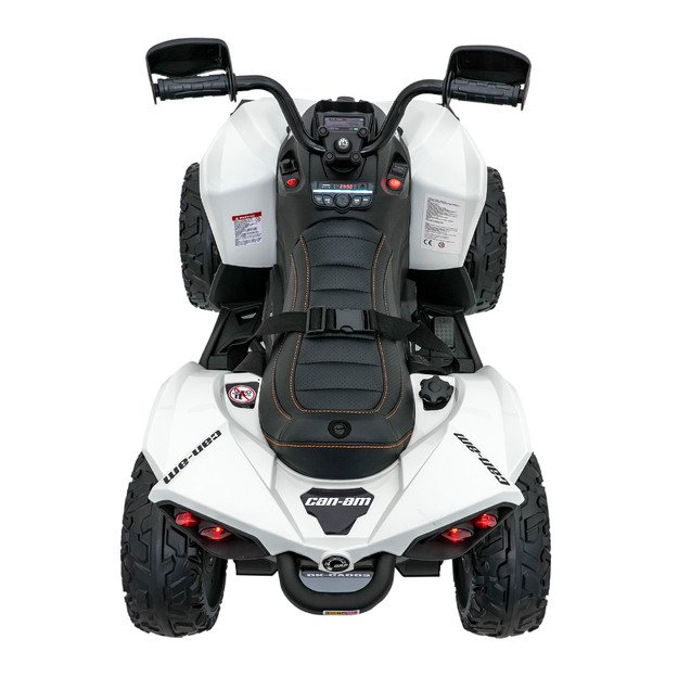 Vienvietis elektrinis keturratis vaikams Maverick ATV, baltas