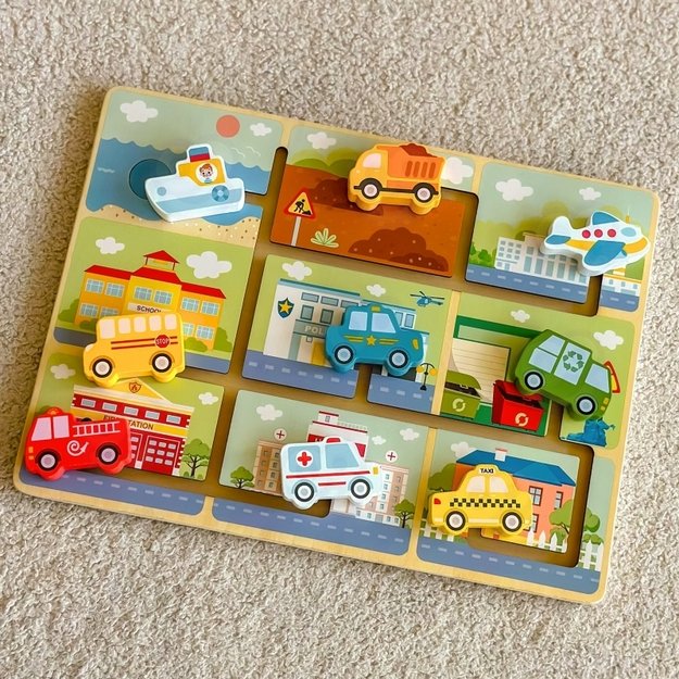 Medinis labirintas, transporto priemonės, TOOKY TOY