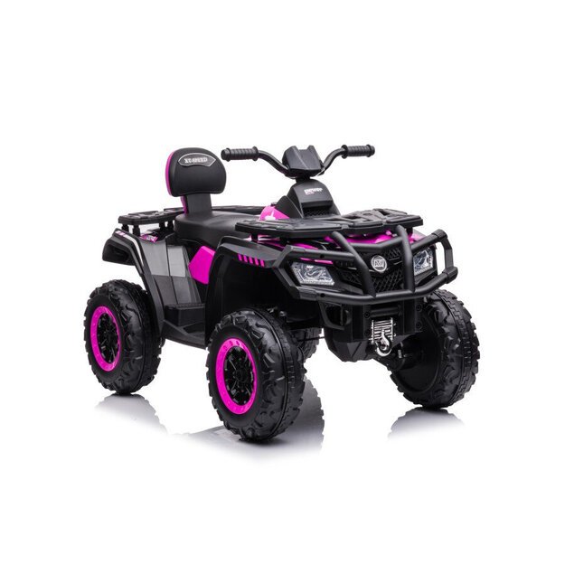 Elektrinis keturratis vaikams 4x4 320W 24 V, rožinis