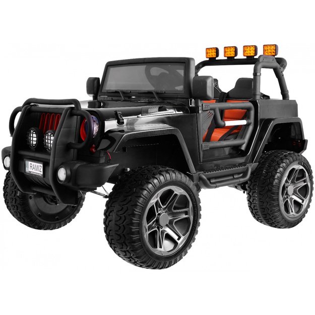 Dvivietis elektrinis visureigis vaikams Monster 4x4, juodas