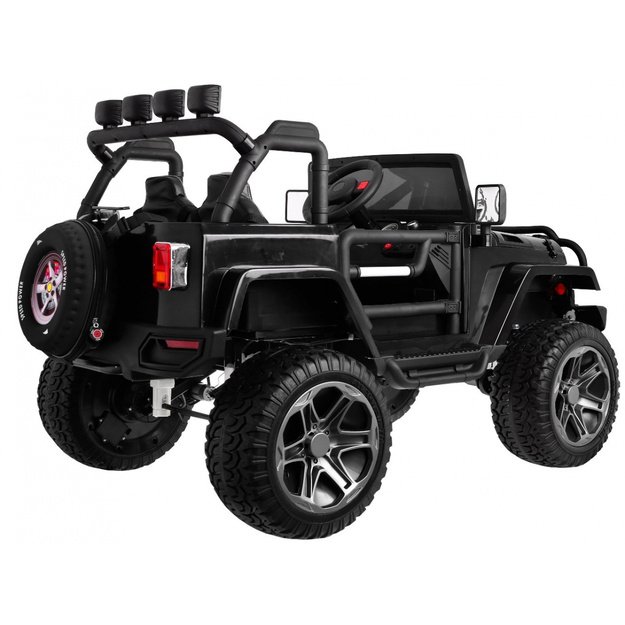 Dvivietis elektrinis visureigis vaikams Monster 4x4, juodas