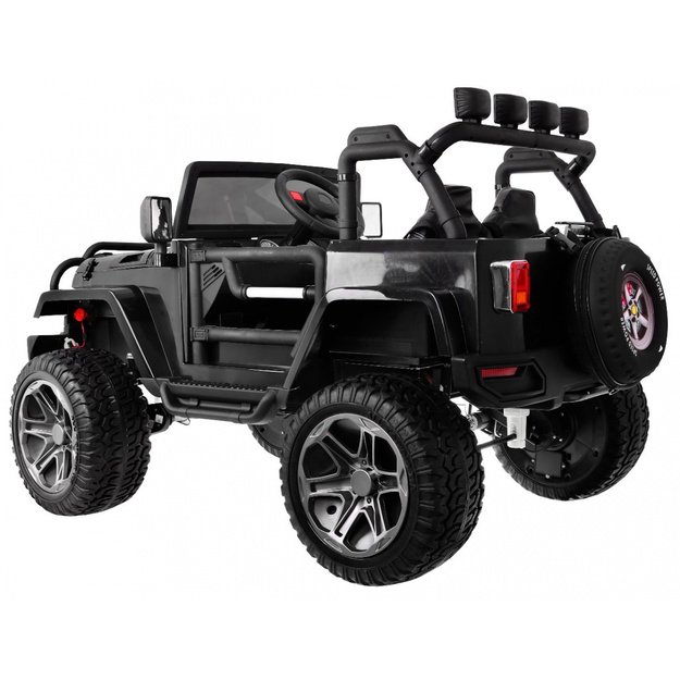 Dvivietis elektrinis visureigis vaikams Monster 4x4, juodas