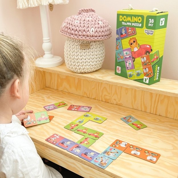 Edukacinis Montessori domino žaidimas, gyvūnai, WOOPIE
