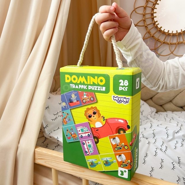 Edukacinis Montessori domino žaidimas, gyvūnai, WOOPIE