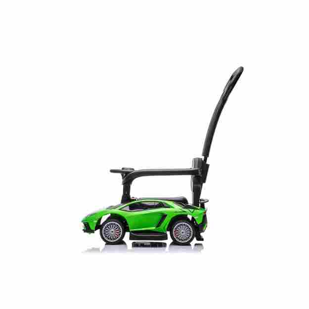 Paspiriama mašinėlė - stumdukas Lamborghini Aventador SV  vaikams, žalia