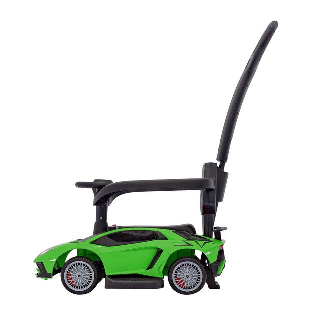 Paspiriama mašinėlė - stumdukas Lamborghini Aventador SV  vaikams, žalia