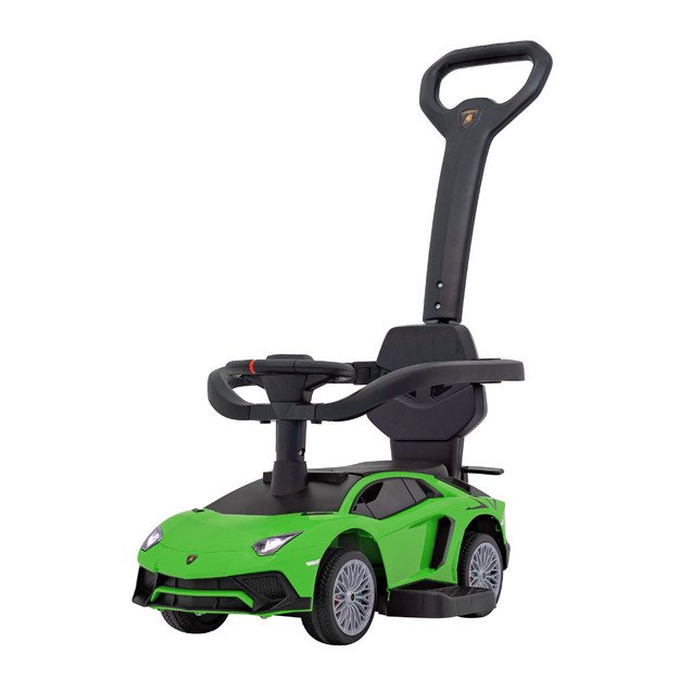 Paspiriama mašinėlė - stumdukas Lamborghini Aventador SV  vaikams, žalia