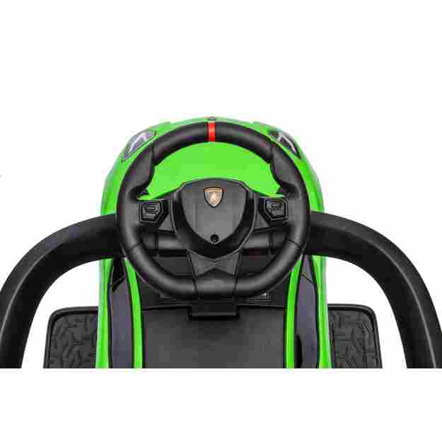 Paspiriama mašinėlė - stumdukas Lamborghini Aventador SV  vaikams, žalia