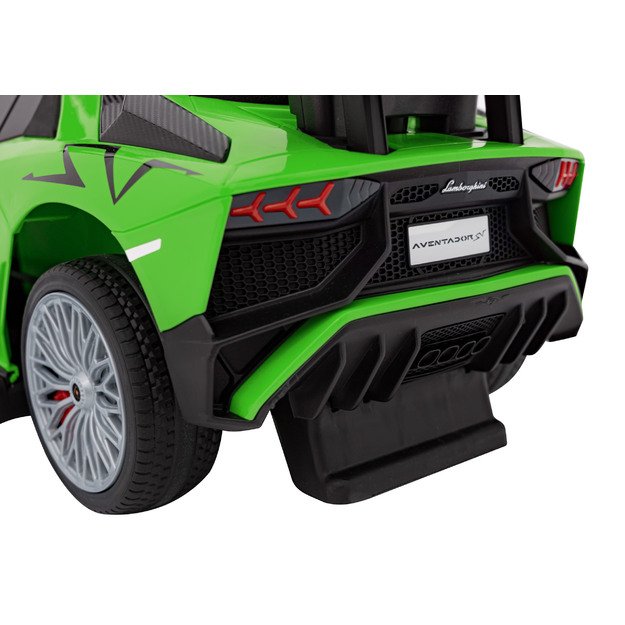 Paspiriama mašinėlė - stumdukas Lamborghini Aventador SV  vaikams, žalia