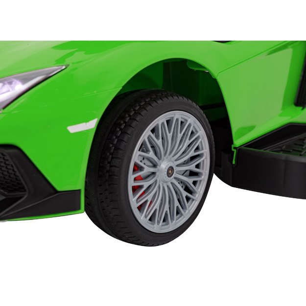 Paspiriama mašinėlė - stumdukas Lamborghini Aventador SV  vaikams, žalia