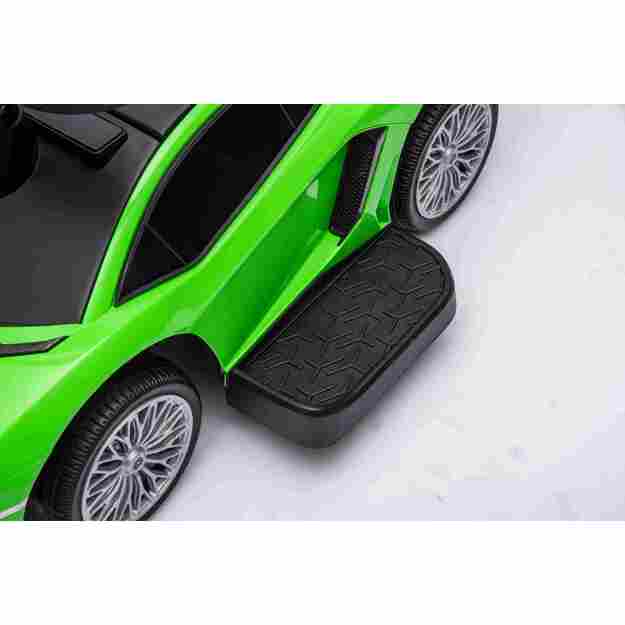 Paspiriama mašinėlė - stumdukas Lamborghini Aventador SV  vaikams, žalia