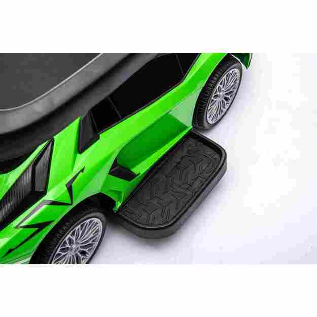 Paspiriama mašinėlė - stumdukas Lamborghini Aventador SV  vaikams, žalia