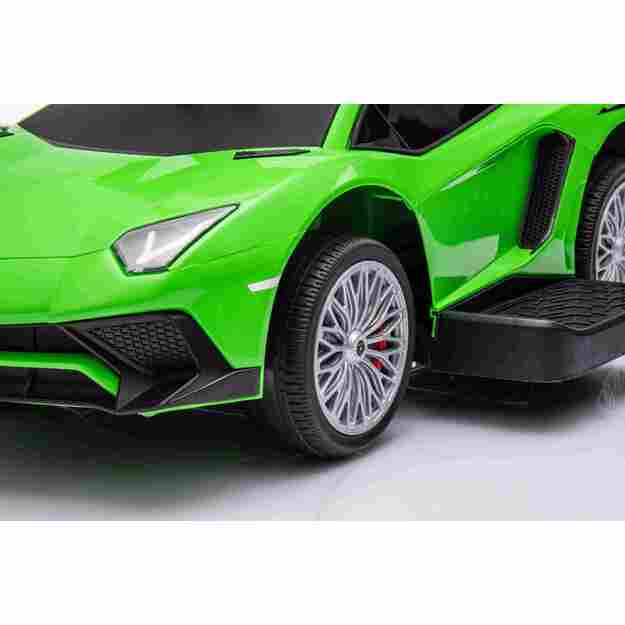 Paspiriama mašinėlė - stumdukas Lamborghini Aventador SV  vaikams, žalia