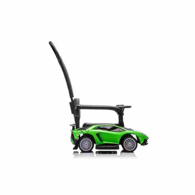 Paspiriama mašinėlė - stumdukas Lamborghini Aventador SV  vaikams, žalia