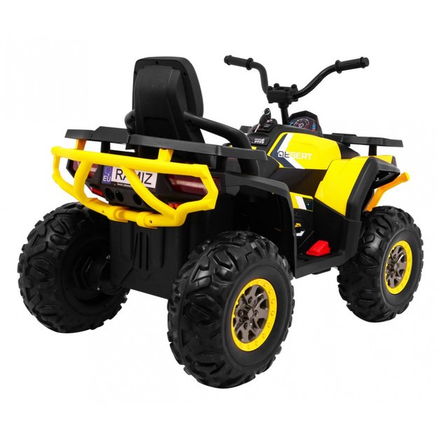 Vienvietis elektrinis keturratis vaikams Quad ATV Desert, geltonas