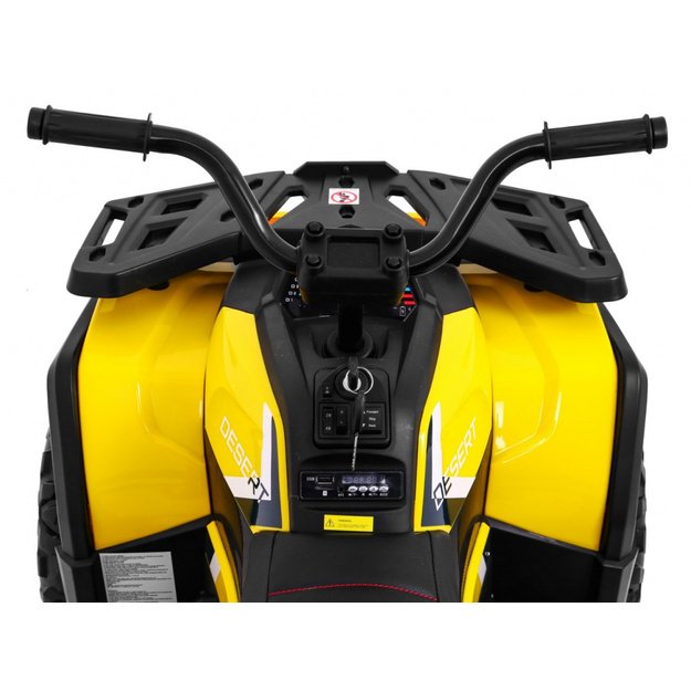 Vienvietis elektrinis keturratis vaikams Quad ATV Desert, geltonas