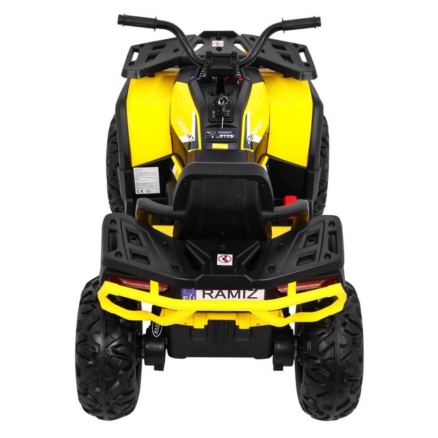 Vienvietis elektrinis keturratis vaikams Quad ATV Desert, geltonas