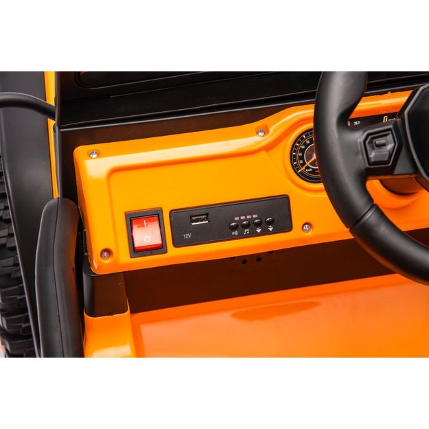 Vienvietis elektrinis džipas YSA8813 24V, oranžinis