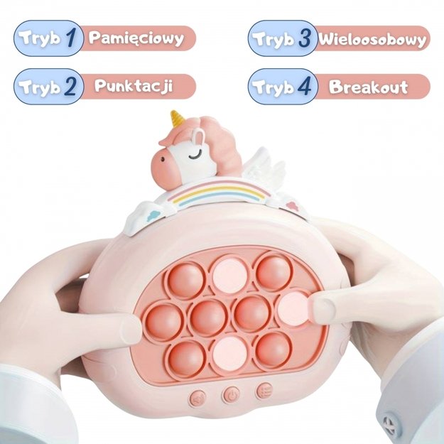 Antistresinis žaidimas POP IT su garso efektais, vienaragis, WOOPIE 1