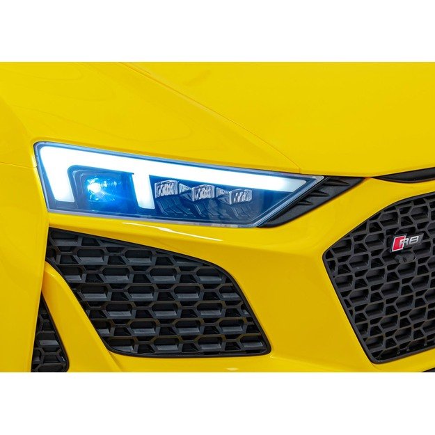 Dvivietis elektromobilis vaikams Audi Spyder R8 Lift, geltonas