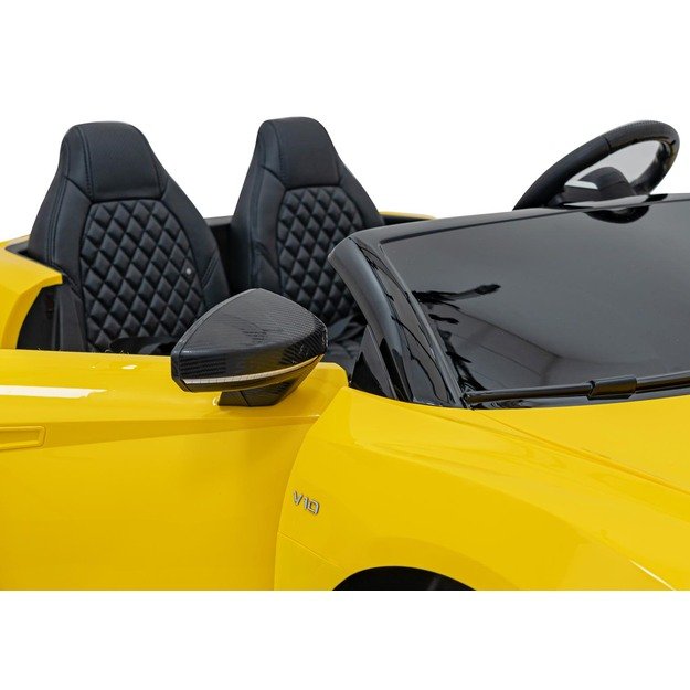 Dvivietis elektromobilis vaikams Audi Spyder R8 Lift, geltonas