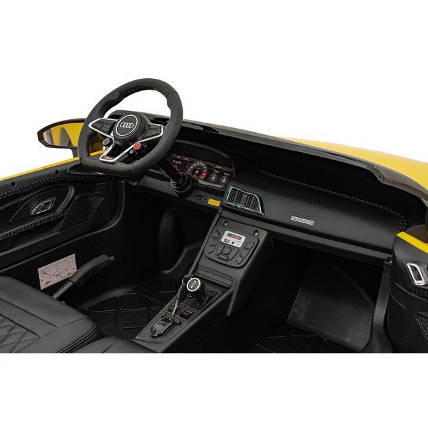 Dvivietis elektromobilis vaikams Audi Spyder R8 Lift, geltonas