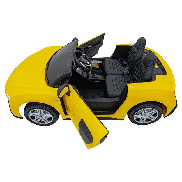 Dvivietis elektromobilis vaikams Audi Spyder R8 Lift, geltonas