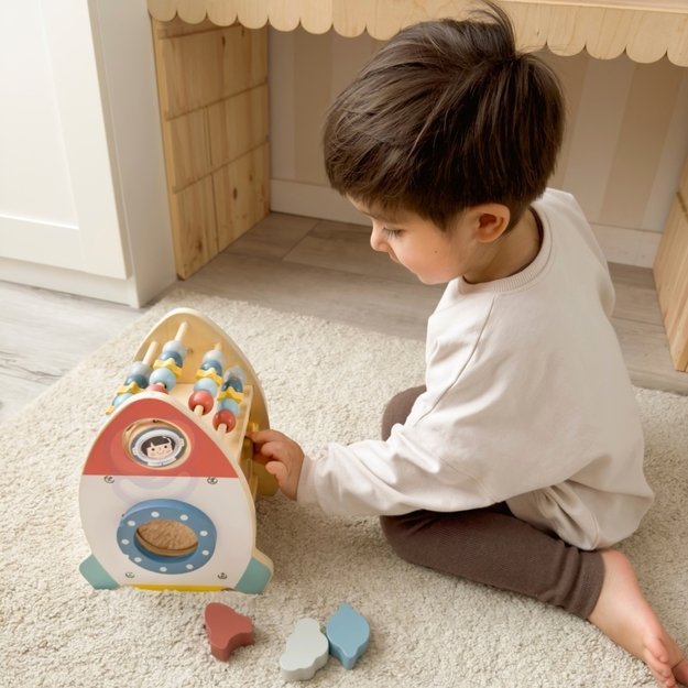 Medinis lavinamasis rūšiuoklis, raketa, TOOKY TOY