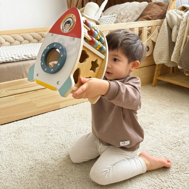 Medinis lavinamasis rūšiuoklis, raketa, TOOKY TOY