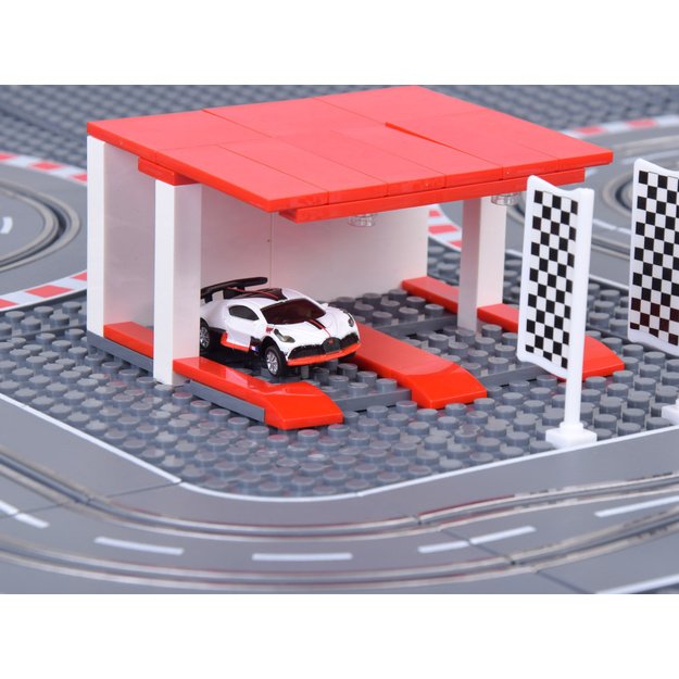 Žaislinė lenktynių trasa su 2 nuotolinio valdymo automobiliais!
