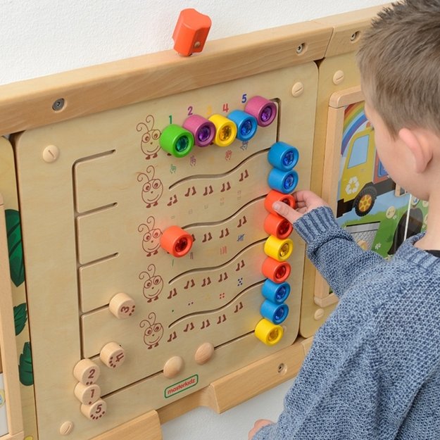Montessori edukacinė sieninė lenta “Spalvoti vikšrai”, MASTERKIDZ 7