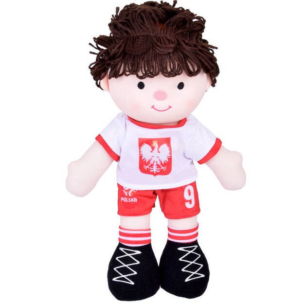 Pliušinė lėlė futbolininkas Robertas 40 cm