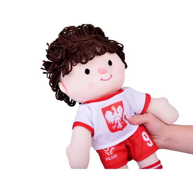 Pliušinė lėlė futbolininkas Robertas 40 cm