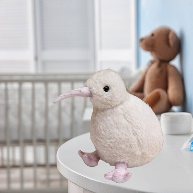 Pliušinis paukštis „Kivi“ 21 cm, baltas