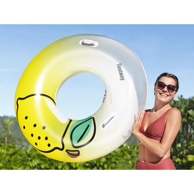 Pripučiamas plaukimo ratas su rankenomis 114cm „Citrina“, Bestway