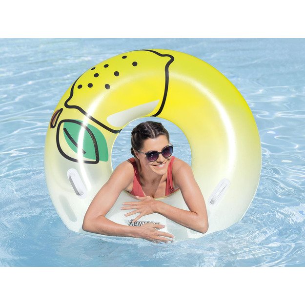 Pripučiamas plaukimo ratas su rankenomis 114cm „Citrina“, Bestway