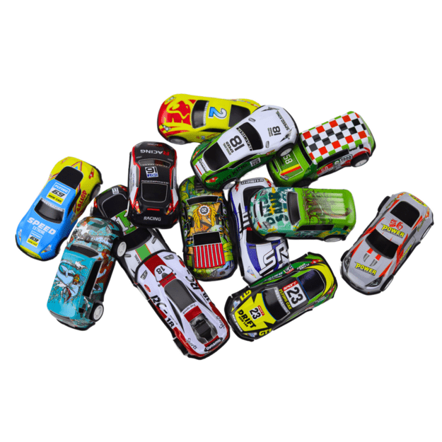 Automobilių modeliukų rinkinys vaikams dėkle 30 vnt.