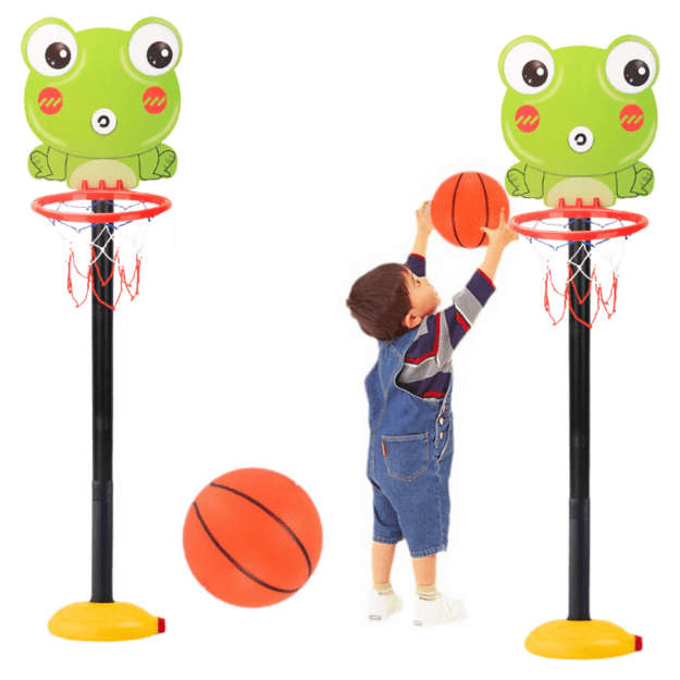 Reguliuojamas krepšinio rinkinys vaikams „Frog Green“ 110cm