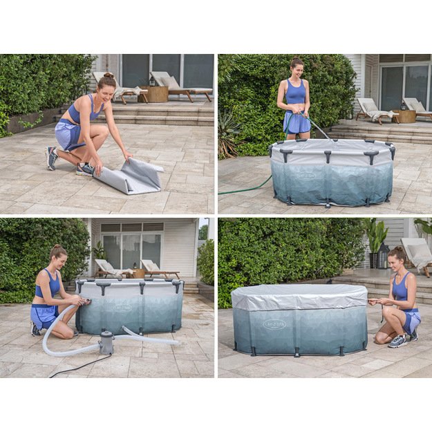 Karkasinė ledo vonia 150x90cm su priedais „Bestway Sea Dip“ 