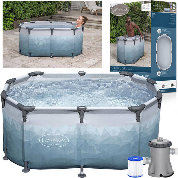Karkasinė ledo vonia 150x90cm su priedais „Bestway Sea Dip“ 