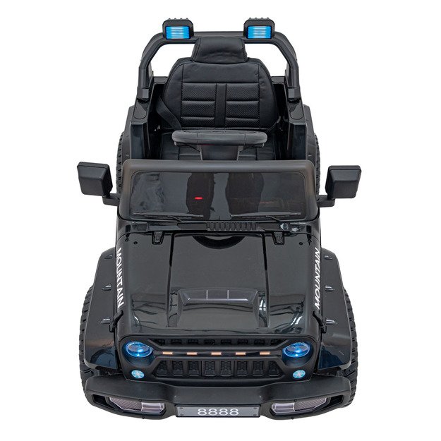 Vienvietis elektrinis visureigis vaikams Off Road MOUNTAIN, juodas