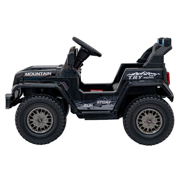Vienvietis elektrinis visureigis vaikams Off Road MOUNTAIN, juodas