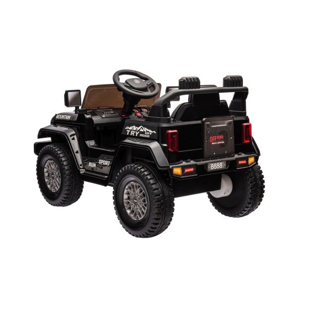 Vienvietis elektrinis visureigis vaikams Off Road MOUNTAIN, juodas