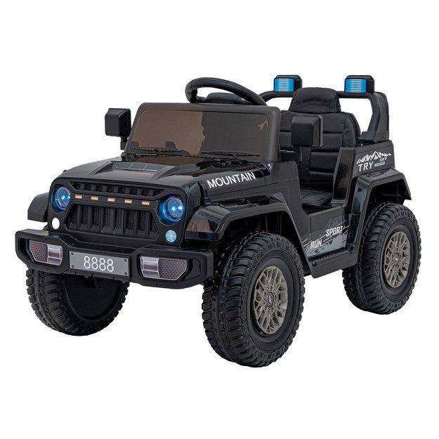 Vienvietis elektrinis visureigis vaikams Off Road MOUNTAIN, juodas