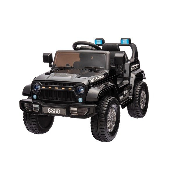 Vienvietis elektrinis visureigis vaikams Off Road MOUNTAIN, juodas