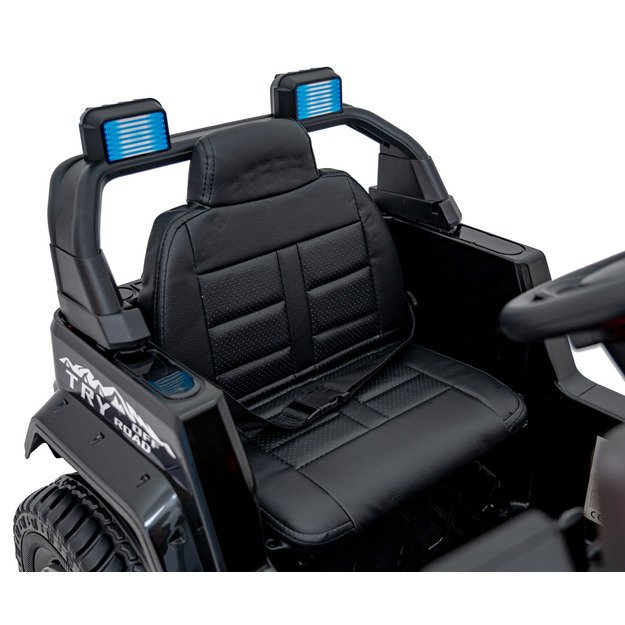 Vienvietis elektrinis visureigis vaikams Off Road MOUNTAIN, juodas