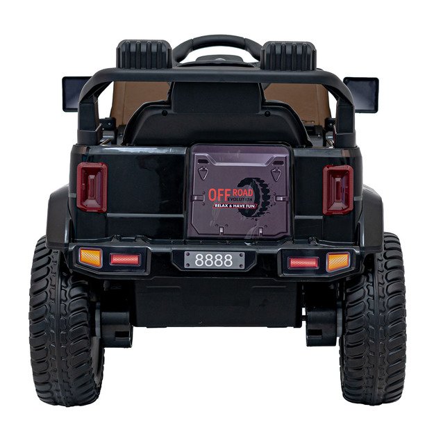 Vienvietis elektrinis visureigis vaikams Off Road MOUNTAIN, juodas