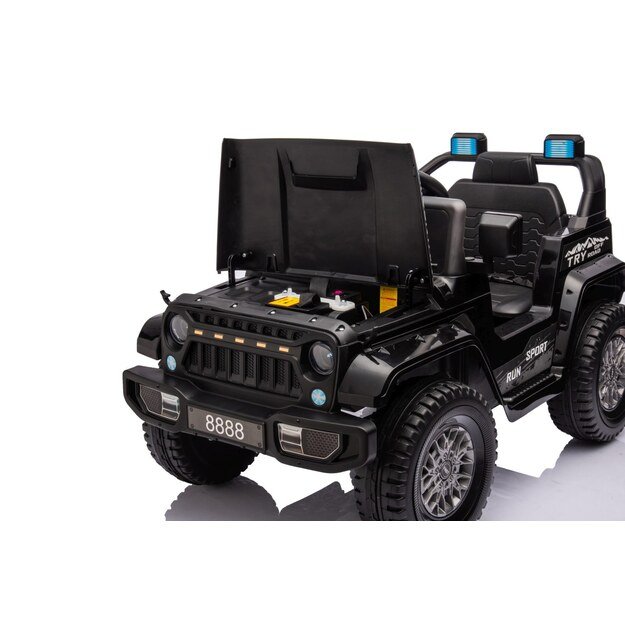 Vienvietis elektrinis visureigis vaikams Off Road MOUNTAIN, juodas